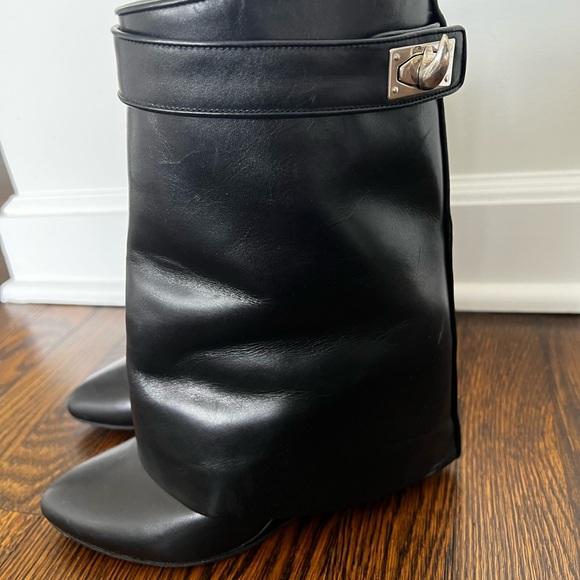 Givenchy Sleek Black Leather Ankle Booties - Picture 2 of 6